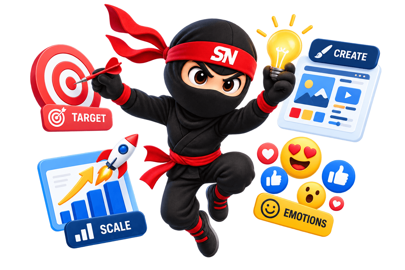 Scaling Ninjas Ninja targeting character